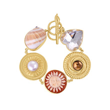 Load image into Gallery viewer, Sun and Shell Charm Bracelet - READY TO SHIP
