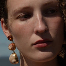 Load image into Gallery viewer, Shell Charm Drop Earrings - READY TO SHIP
