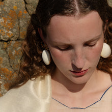 Load image into Gallery viewer, Bow and Shell Earrings - READY TO SHIP
