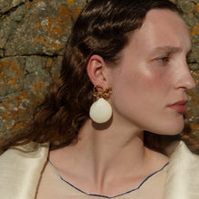 Load image into Gallery viewer, Bow and Shell Earrings - READY TO SHIP
