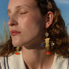 Load image into Gallery viewer, Glove and Face Charm Earrings - READY TO SHIP
