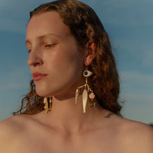 Load image into Gallery viewer, Enamel Eye and Branch Earrings - READY TO SHIP
