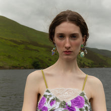 Load image into Gallery viewer, Green Shell and Grapes Earrings

