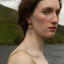 Load image into Gallery viewer, Lion and Flower Earrings - READY TO SHIP
