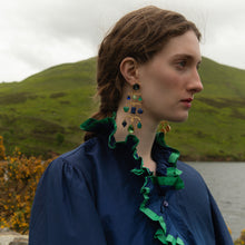 Load image into Gallery viewer, Ornamental Scroll Chandelier Earrings - READY TO SHIP
