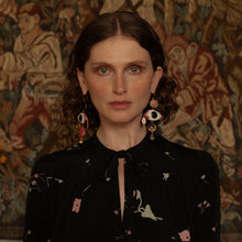 Load image into Gallery viewer, Pink Eye and Flamingo Earrings - READY TO SHIP
