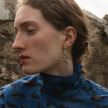 Load image into Gallery viewer, Mini Vintage Glass Balance Drop Earrings - READY TO SHIP
