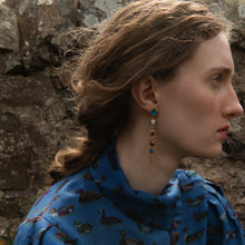 Load image into Gallery viewer, Five Charm Victorian Drop Earrings - READY TO SHIP
