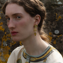 Load image into Gallery viewer, Lion and Leaf Earrings - READY TO SHIP
