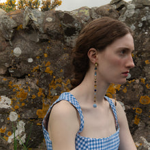 Load image into Gallery viewer, Eleven Charm Long Drop Earrings - READY TO SHIP
