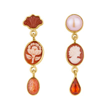 Load image into Gallery viewer, Three Charm Moving Drop Earrings - READY TO SHIP
