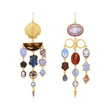 Load image into Gallery viewer, Cameo Eye and Serpent Balance Drop Earring - READY TO SHIP
