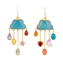 Load image into Gallery viewer, Cloud &amp; Rain Chain Drop Earrings - READY TO SHIP
