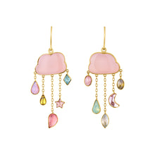 Load image into Gallery viewer, Cloud and Rain Chain Drop Earrings - READY TO SHIP
