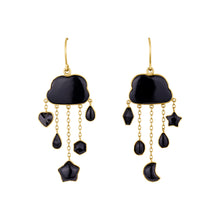 Load image into Gallery viewer, Cloud and Rain Chain Drop Earrings - READY TO SHIP
