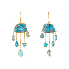 Load image into Gallery viewer, Cloud and Rain Chain Drop Earrings - READY TO SHIP
