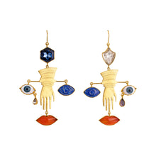 Load image into Gallery viewer, Glove and Face Charm Earrings - READY TO SHIP
