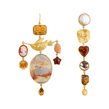 Load image into Gallery viewer, Golden Swans Earrings - READY TO SHIP
