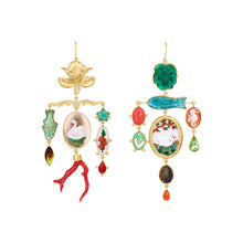 Load image into Gallery viewer, Swans On Pond Earrings - READY TO SHIP
