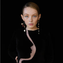Load image into Gallery viewer, Mismatched Long Chain Drop Earrings - READY TO SHIP
