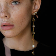 Load image into Gallery viewer, Mismatched Long Chain Drop Earrings - READY TO SHIP

