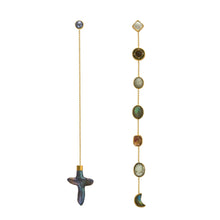 Load image into Gallery viewer, Mismatched Long Chain Drop Earrings - READY TO SHIP
