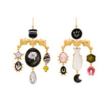 Load image into Gallery viewer, Girandole Fish and Flower Earrings - LIMITED EDITION - READY TO SHIP
