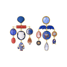 Load image into Gallery viewer, Blue Moon, Fish &amp; Bird Earrings - SOLD
