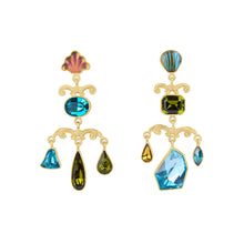 Load image into Gallery viewer, Ornamental Scroll Mini Chandelier Earrings - READY TO SHIP
