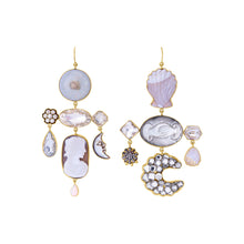 Load image into Gallery viewer, Shell and Moon Earrings - SOLD
