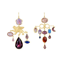 Load image into Gallery viewer, Winged Lion and Serpent Earrings - READY TO SHIP
