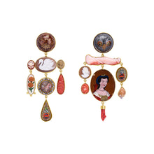 Load image into Gallery viewer, Swan, Owl and Lady Earrings - SOLD
