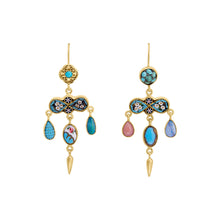 Load image into Gallery viewer, Turquoise Micromosaic Mini Chandelier Earrings - SOLD
