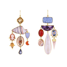 Load image into Gallery viewer, Mosaic Flower Drop Earrings - READY TO SHIP

