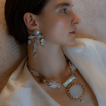 Load image into Gallery viewer, Mother of Pearl Bird &amp; Shrimp Earrings - SOLD
