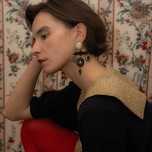 Load image into Gallery viewer, Blue Boy and Moon Earrings - SOLD
