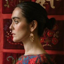 Load image into Gallery viewer, Cloud and Rain Chain Drop Earrings - READY TO SHIP
