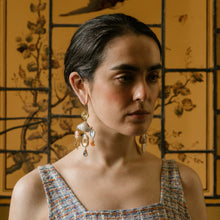 Load image into Gallery viewer, Mosaic Flower Drop Earrings - READY TO SHIP

