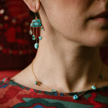 Load image into Gallery viewer, Cloud and Rain Chain Drop Earrings - READY TO SHIP
