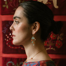 Load image into Gallery viewer, Cloud and Rain Chain Drop Earrings - READY TO SHIP
