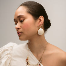 Load image into Gallery viewer, Bow and Shell Earrings - READY TO SHIP
