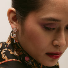 Load image into Gallery viewer, Three Charm Moving Drop Earrings - READY TO SHIP
