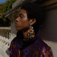 Load image into Gallery viewer, Ornamental Scroll Chandelier Earrings
