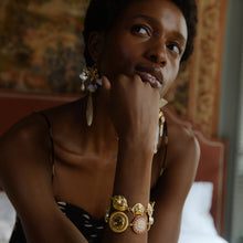 Load image into Gallery viewer, Orchid and Fish Drop Earrings - READY TO SHIP
