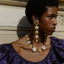 Load image into Gallery viewer, Moon and Shell Cameo Necklace - READY TO SHIP
