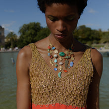Load image into Gallery viewer, Multi Charm Bib Necklace
