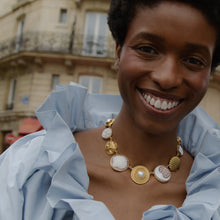 Load image into Gallery viewer, Moon and Shell Cameo Necklace - READY TO SHIP

