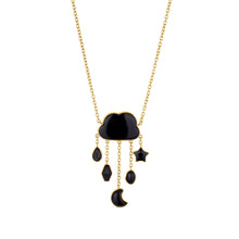 Load image into Gallery viewer, Cloud and Rain Chain Drop Necklace - READY TO SHIP
