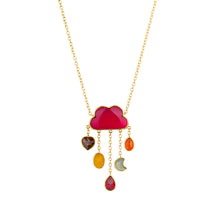 Load image into Gallery viewer, Cloud and Rain Chain Drop Necklace - READY TO SHIP
