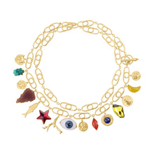 Load image into Gallery viewer, Decorative Linked Charm Belt/Necklace
